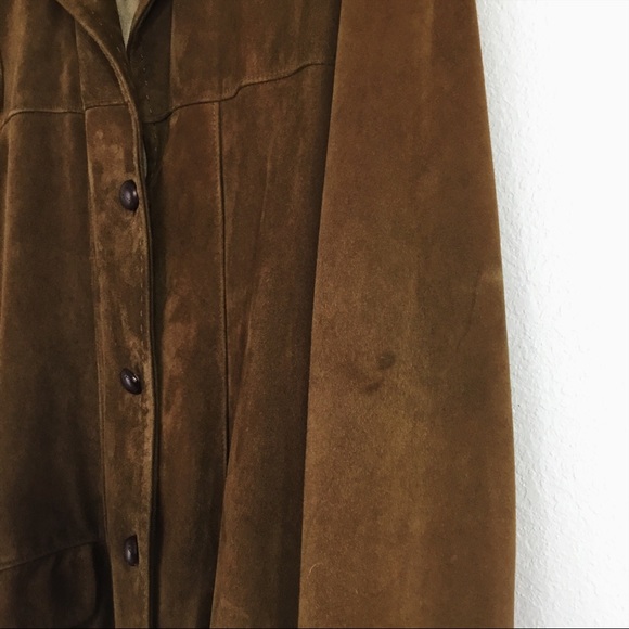 Brown Golden Bear Leather Suede  Blazer Jacket - Picture 5 of 8